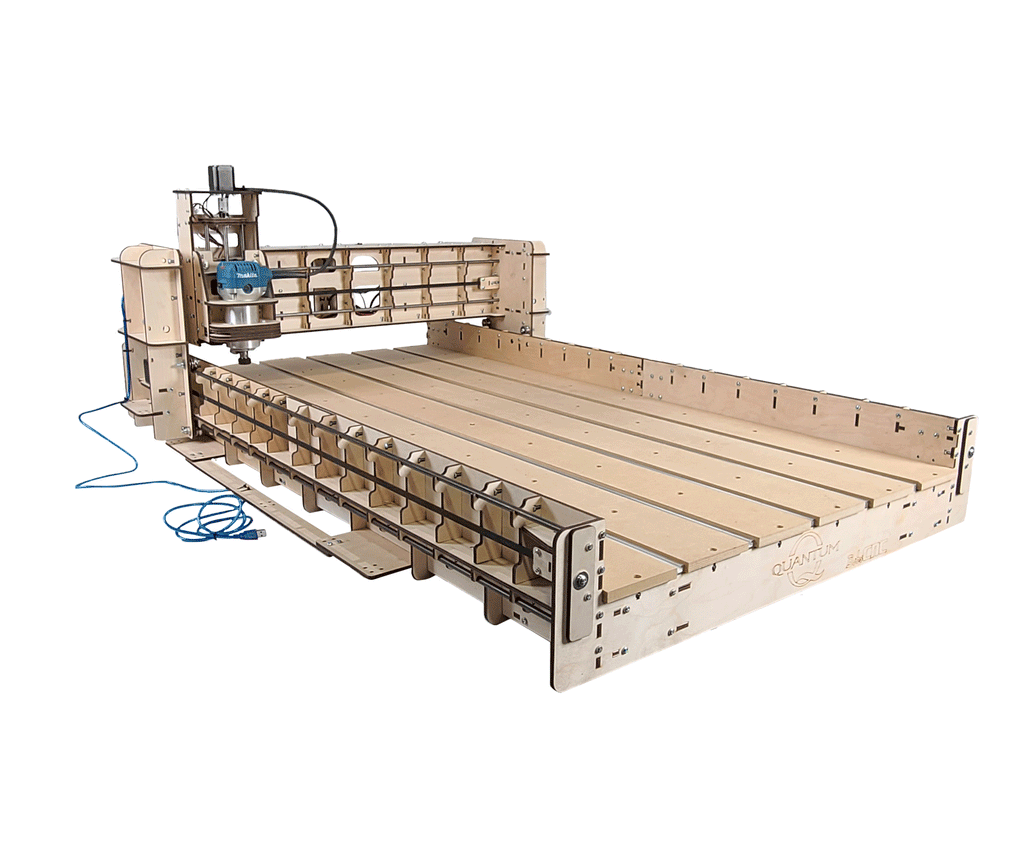 View of the Quantum Max CNC Router, angled to the right