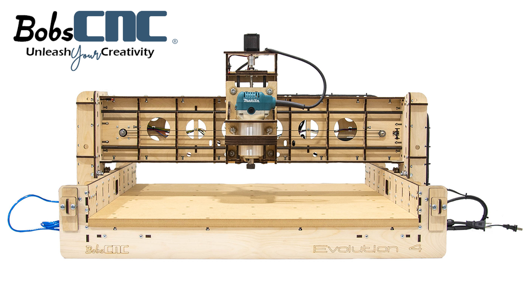 Evolution 4 CNC Router Front View with Makita Router