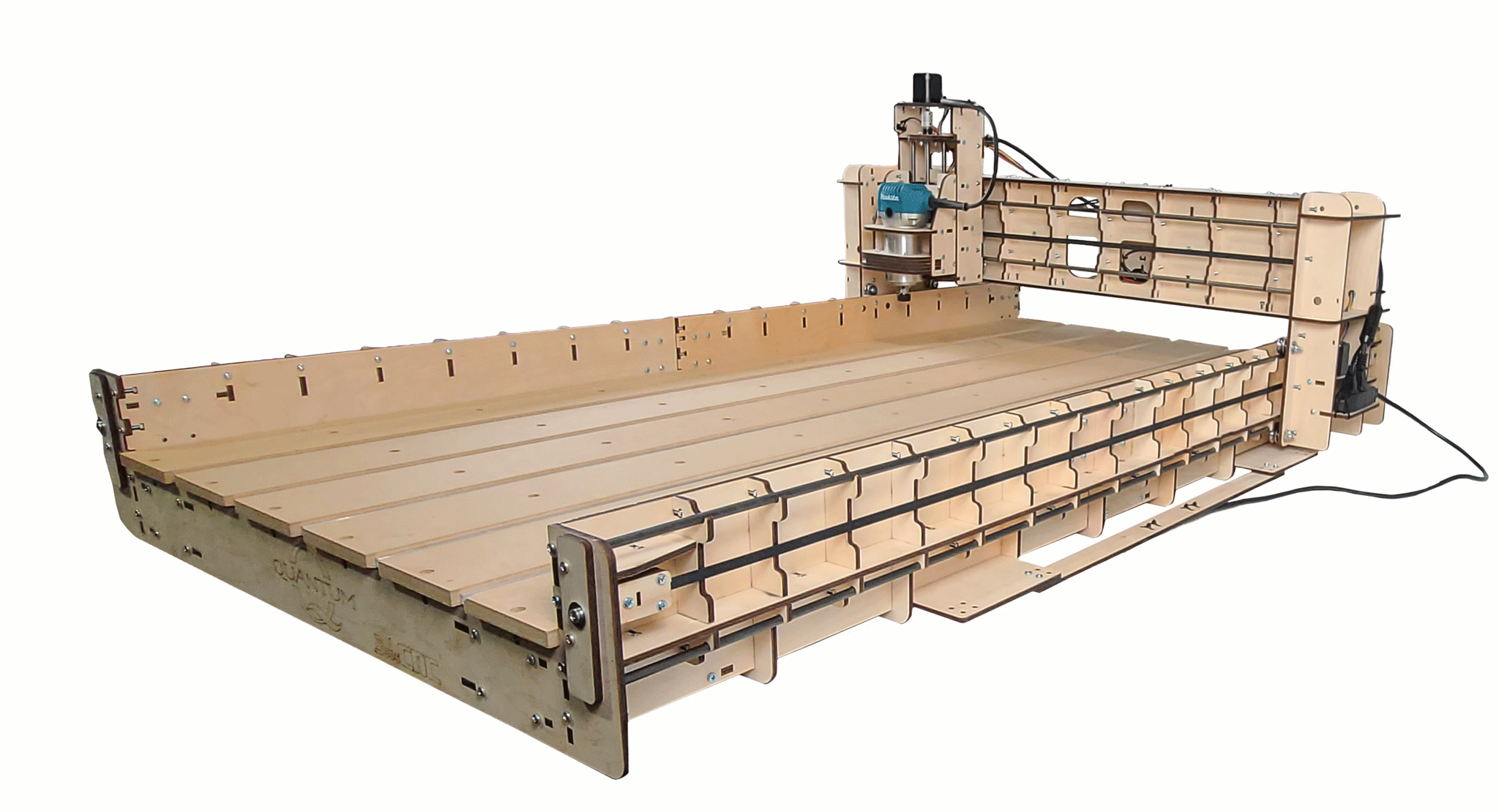 The Quantum Max CNC Router angled to the left.